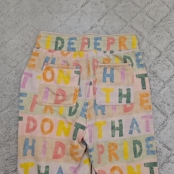 Anthropologie Joggers Womens S Pink Pride Graphic Luke John Matthew Arnold - Picture 10 of 10